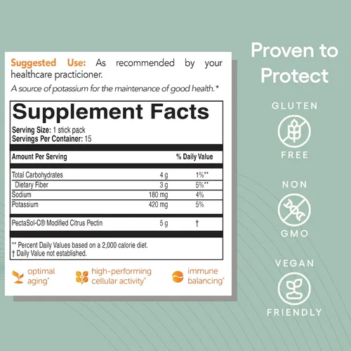 Vista 5 de PectaSol - Pectina cítrica modificada – 15 paquetes de 0.18 oz – Suplemento de salud corporal total para apoyar el corazón, el sistema inmunológico