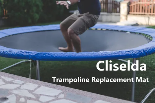 Vista 3 de Cliselda Trampoline Replacement Mat, Fits 12 ft 14 ft 15 ftRound Trampoline Frame with 72/88/96 V-Rings and Spring Tool, Fits 5.5-7" Springs