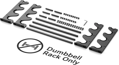 Vista 7 de Dumbbell Rack Stand for Home Gym: Rack Only Holder for Dumbbells, Free Weights, 400LB Capacity Heavy-Duty Compact Storage Organizer