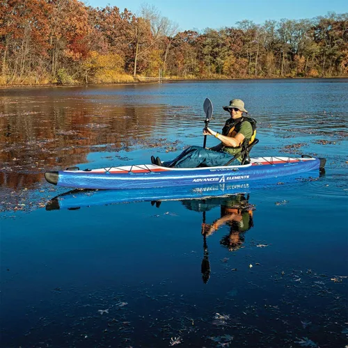 Vista 5 de Advanced Elements - Kayak inflable AirVolution™, con bolsa de ruedas y bomba