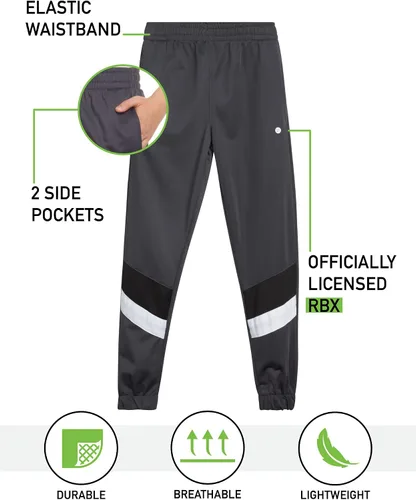 Vista 2 de RBX Pantalones deportivos para niños Paquete de 4 pantalones deportivos de calentamiento de tricot (tamaño 4-20)