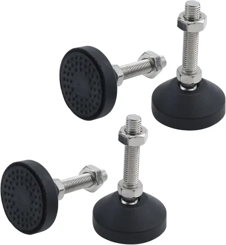 Vista 19 de Antrader 4pcs M8x50mm Ajustable Muebles Glides Antideslizante Nylon Reforzado Base Redonda 4.449 in Pie de nivelación