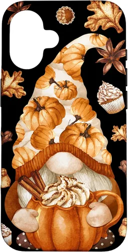 Vista 32 de Cute Fall Yall Pattern Thanksgiving Gnome Love Pumpkin Spice Case for iPhone 17