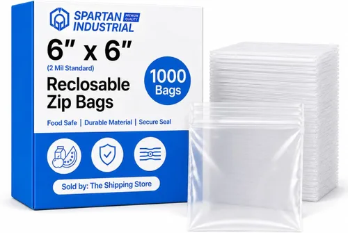 Vista 8 de Spartan Industrial - Bolsas de polietileno de plástico transparente con cierre de 3 x 6 pulgadas (1000 unidades) de 2 mil con cierre resellable