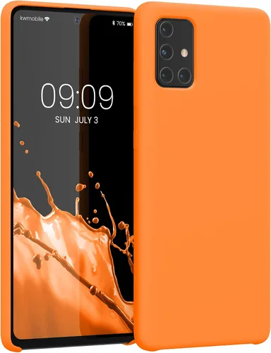 Vista 237 de kwmobile Funda Compatible con Samsung Galaxy A14 5G - Funda de teléfono de TPU y silicona con acabado suave - Verde Lima