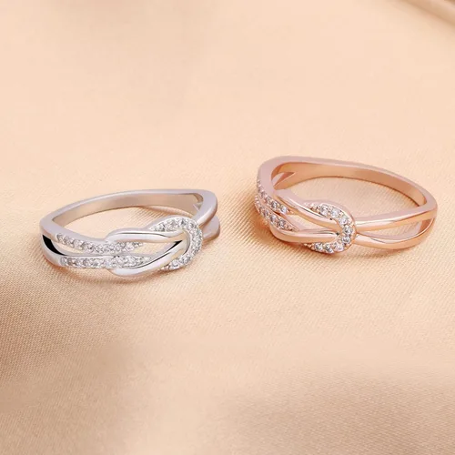 Vista 4 de Memgift Gifts for Women Mothers Day Gift from Daughter Best Friends Birthday Gifts for Nieces Granddaughters Love Knot Rings for Christmas