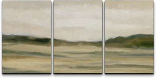 Vista 75 de wall26 Lienzo enmarcado para pared, juego de arte de acuarela pastel, paisaje rural, ilustraciones con formas abstractas, arte moderno, decorativo