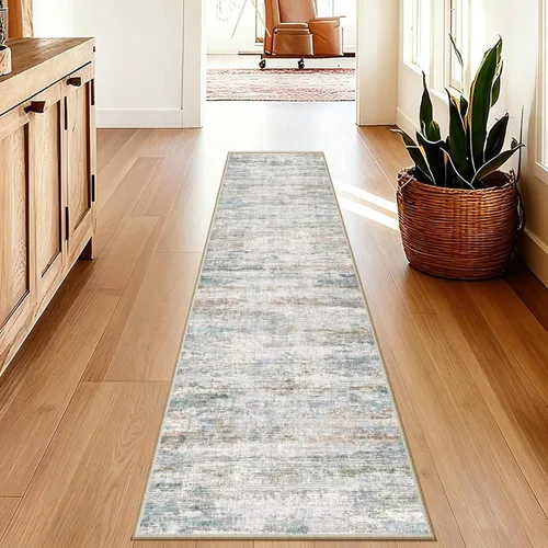 Vista 73 de Alfombra de pasillo lavables de 2 x 5, moderna alfombra abstracta para corredor, alfombra de pasillo de cocina ultrafina con respaldo