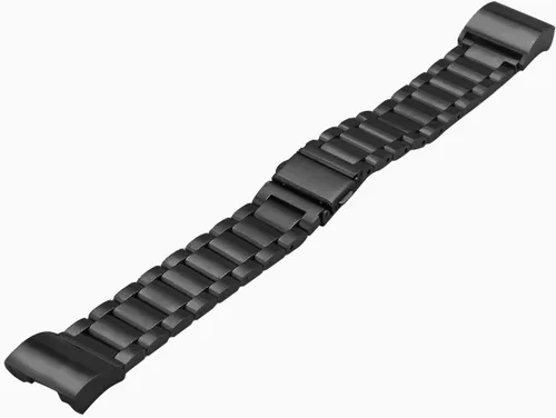 Vista 5 de Moran Correa de reloj de acero inoxidable compatible con Fitbit Charge 4/Charge 3/SE, correa de metal de repuesto para mujeres y hombres Negro