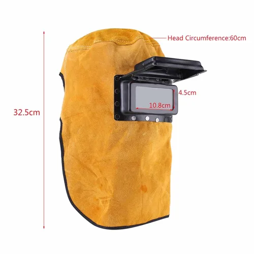 Vista 2 de Máscara de soldador, máscara de casco de soldadura transpirable resistente al calor con lente