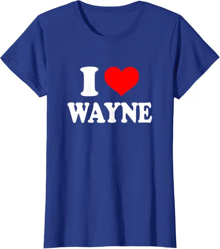 Vista 79 de Wayne - Camiseta I Heart Wayne - I Love Wayne, Negro, S
