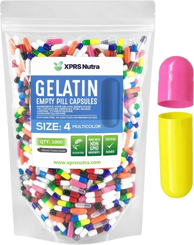 Vista 24 de XPRS Nutra Cápsulas vacías tamaño 4 – 100 cápsulas pequeñas de gelatina vacías – Pastillas de relleno de cápsulas de bricolaje – Cápsulas de gel