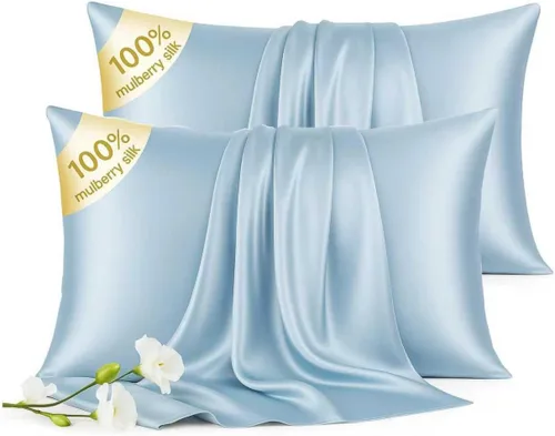 Vista 10 de Fundas de Almohada de Seda - Funda de Almohada de Lujo 6A 100% Seda de Morera para Cabello y Piel - Antiarrugas, Refrescante y Suave, Cremallera