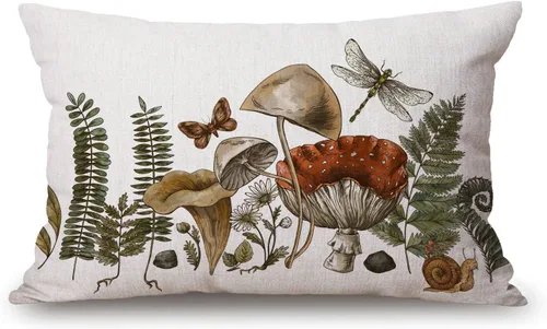 Vista 7 de Solekla Fundas de almohada con puntos dálmatas de 12 x 20 pulgadas, funda de almohada lumbar decorativa para el hogar, funda de cojín de lino
