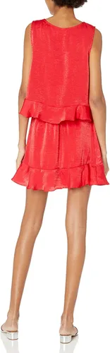 Vista 2 de Jack Daniels Womens Not Today Satin Tumbled Layered Dress with Elastic Waist