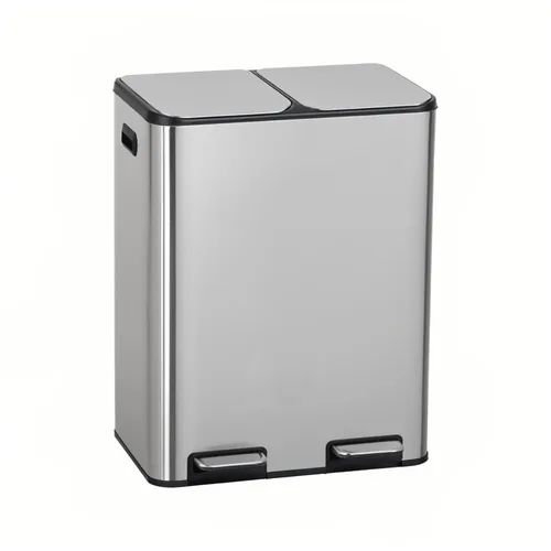 Vista 12 de Cubo de Basura con Pedal de Acero Inoxidable de 13 Galones Cubo de Basura de Metal con Tapa Cubos de Basura Grandes para Cocina, Baño, Baño, Oficina