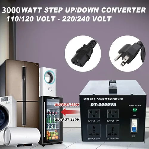 Vista 4 de YaeCCC Transformador de voltaje 3000VA Convertidor de potencia 110V/220V Convertidor AC-AC 3000VA