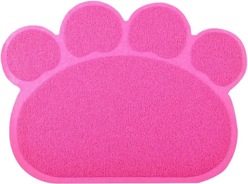 Vista 7 de DM Tapete grande en forma de pata, para caja de arena para gatos, 23.5 x 17.5 pulgadas