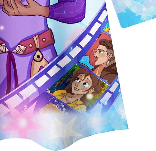 Vista 6 de Poterloy Wish Asha - Vestido de princesa para niñas, disfraz de estrellas de fantasía con volantes, falda larga, ropa casual de 2 a 10 años