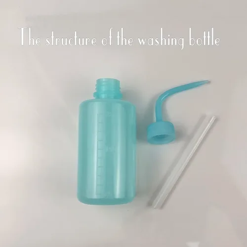 Vista 6 de Valchoose - Botella exprimible de 8.5 fl oz, botella de lavado premium LDPE, azul, 1 paquete Medical Lab Wash Container, No Leaking, Angled Spout