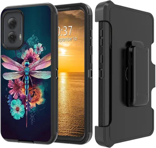 Vista 12 de Funda para Moto G Stylus 5G 2023 con funda de clip para cinturón y soporte, resistente de doble capa, resistente a prueba de golpes, para Motorola