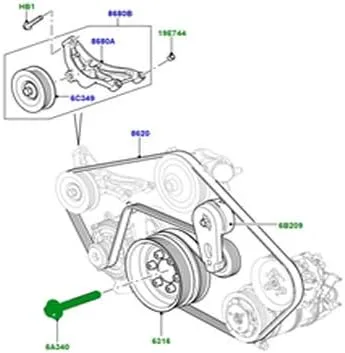 Vista 2 de GENUINE LAND ROVER PERNO CIGÜEÑAL POLEA RANGE ROVER LR4 RANGE ROVER SPORT DISCOVERY VELAR LR011952