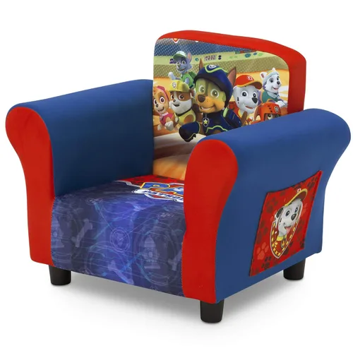 Vista 4 de Delta Children Silla tapizada, Nick Jr. PAW Patrol y juego de mesa y silla para niños con almacenamiento, ideal para artes y manualidades, merienda