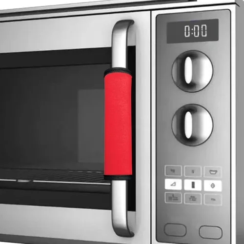 Vista 6 de Horeset Fundas para manija de puerta de refrigerador con estampado de bandera estadounidense, lavable, antideslizante, protector de US Flag