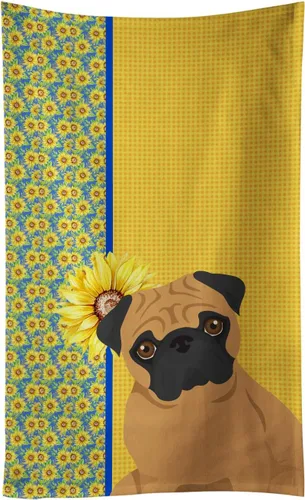 Vista 89 de Caroline's Treasures WDK5313KTWL - Toalla de cocina con diseño de girasoles de verano, color negro y tostado, Airedale Terrier, toalla de mano