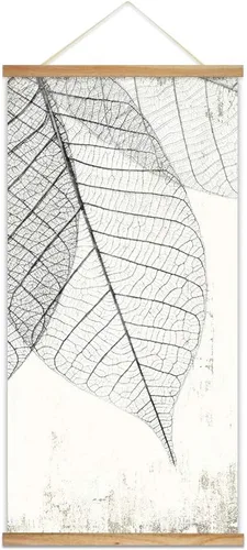 Vista 10 de wall26 - Póster colgante con marcos de madera - Cumbre de montaña en la niebla - Arte decorativo de pared listo para colgar - 18 x 36 pulgadas