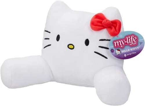 Vista 2 de My Life As Almohada Hello Kitty – Almohada blanca suave en estilo Hello Kitty – hecha para muñecas de 18 pulgadas