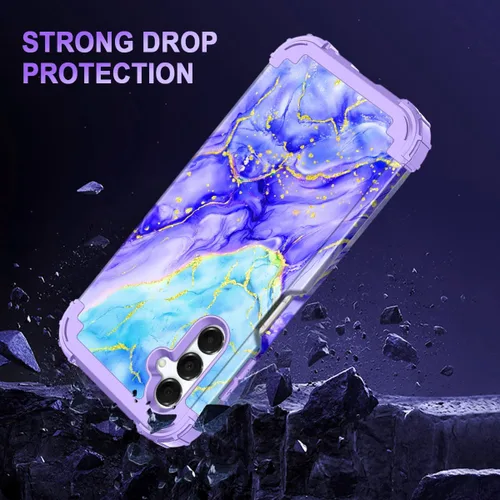Vista 5 de Casetego Funda para Galaxy A16 5G, Tres Capas de Alta Resistencia Robusta a Prueba de Golpes, Protección Completa Rugosa de PC Duro + Parachoques