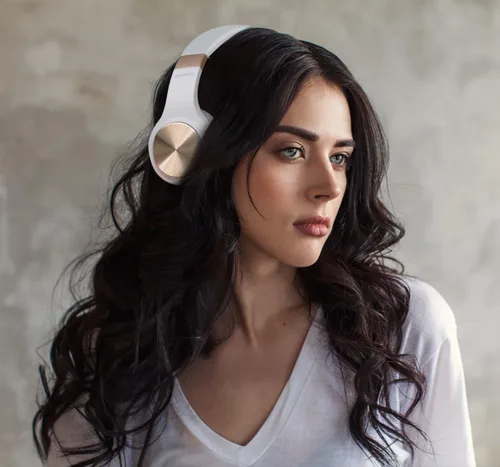 Vista 6 de Auriculares Bluetooth Riwbox, XBT-80 Auriculares Bluetooth estéreo plegables inalámbricos sobre la oreja con micrófono y control de volumen