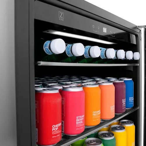 Vista 8 de ZLINE Monument 154 - Refrigerador de bebidas de acero inoxidable de 24 pulgadas (RBV-US-24)
