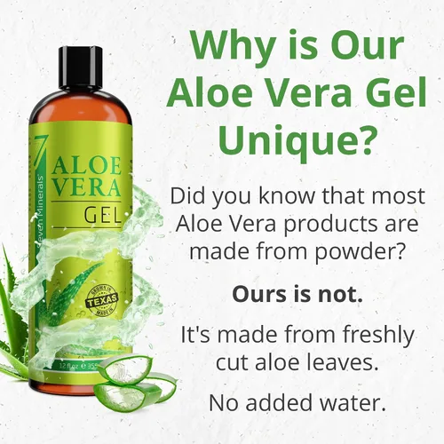 Vista 5 de Seven Minerals Gel de aloe vera de aceite de almendras dulces prensado en frío