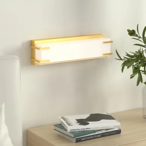Vista 6 de Lámparas LED para baño sobre espejo, luz de tocador de 16 pulgadas con pantalla blanca lechosa, luz diurna 4000K, acabado cromado, barra de baño