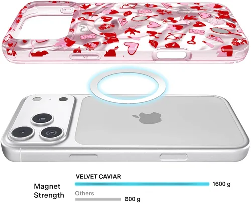 Vista 664 de VELVET CAVIAR Funda para iPhone 15, compatible con MagSafe, probada contra caídas de 10 pies, fundas protectoras de diseño, leopardo color rosa