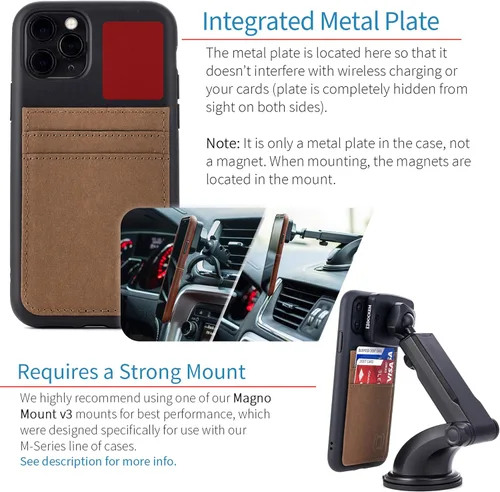 Vista 3 de Dockem BIO - Funda tipo cartera para iPhone 11 Pro: materiales amigables, montaje magnético y 2 ranuras para tarjetas de crédito