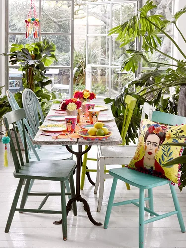 Vista 8 de Talking Tables Boho-CNAPKIN Frida Kahlo Servilletas Paquete de 20, papel, rosa