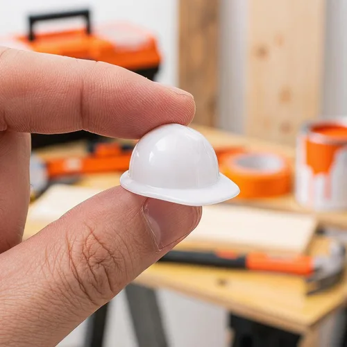 Vista 7 de ABOOFAN 10 cascos de pollo para mascotas, mini casco duro, mini sombrero de construcción y casco de seguridad en miniatura, pequeñas gorras