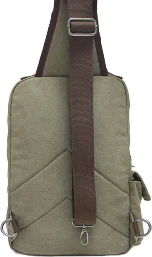 Vista 4 de Mygreen bolsa cruzada de lona, mochila de viaje