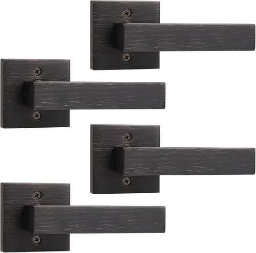 Vista 11 de Probrico - 1 manija inactiva dorada para puerta, moderna, para armario, resistente, para interior, sin giro, reversible para lado derecho e izquierdo