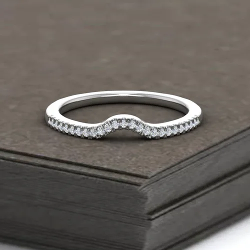 Vista 5 de FINEROCK Anillo de novia de diamantes de 1 quilate en oro de 14 quilates