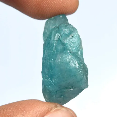 Vista 2 de GEMHUB Cristal curativo de aguamarina azul cielo, 21.00 quilates de aguamarina azul cielo natural sin cortar - Piedra en bruto sin cortar, Gema