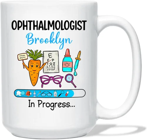 Vista 17 de Taza de café personalizada para oftalmólogo con texto en inglés "Thank You For Being An Awesome Oftalmologist", taza de café personalizada