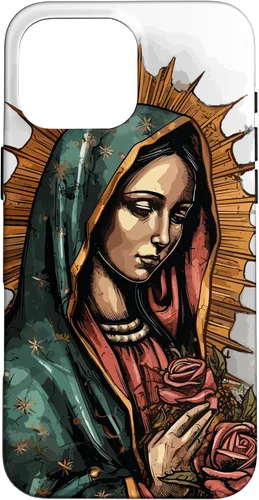 Vista 19 de Funda para iPhone 12 Pro Max Virgen De Guadalupe Católica Virgen De Guadalupe