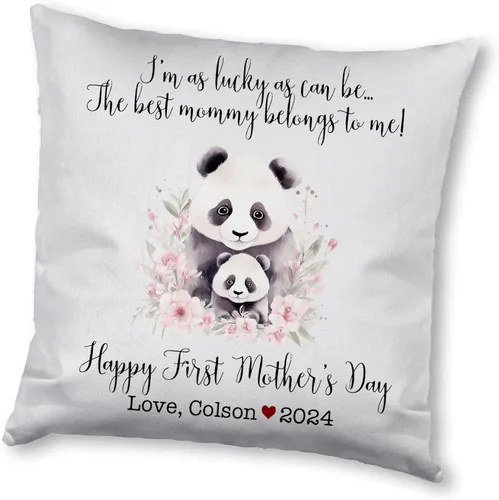Vista 9 de Generic Panda, funda de almohada personalizada para el primer día de la madre, funda de almohada personalizada para el día de la madre, regalo