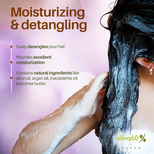 Vista 4 de Barra acondicionadora de crema de coco, cabello rizado, extra hidratante, cuidado del cabello, control del encrespamiento, oliva, argán, aceite