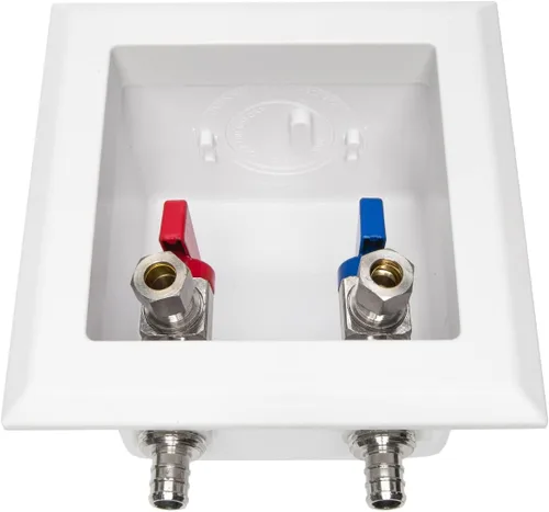 Vista 4 de EFIELD Pex Caja de salida de grifo premontada, entrada Pex de púas de 1/2 pulgada con válvula de bola de 1/4 vuelta instalada para suministro