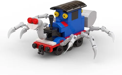 Vista 7 de Juego de bloques de construcción de figuras de Charles, juguetes de modelo de monstruo de tren araña de juego de terror, ladrillos de construcción